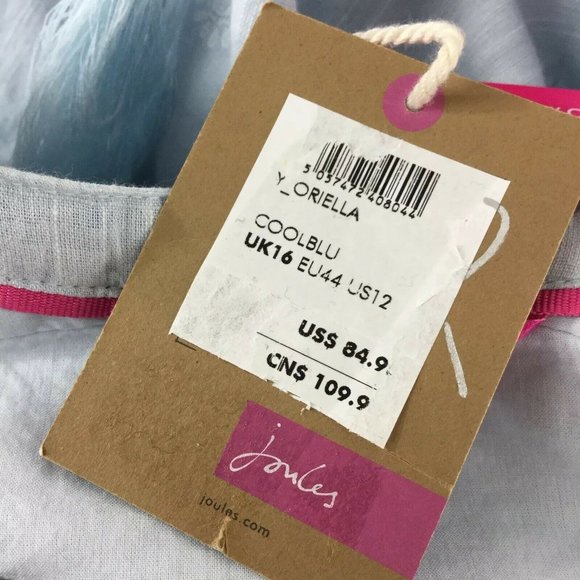 Joules Dress Oriella Embroidered Neckline Dotted - Picture 8 of 8